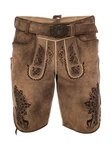 Maddox Trachtenlederhose ALLNERSEE Braun/Dunkelbraun/Khaki/Beige/Dunkelrot