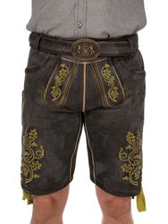 Maddox Trachtenlederhose UTZ Dunkelgrün/Dunkelbraun/Khaki/Braun
