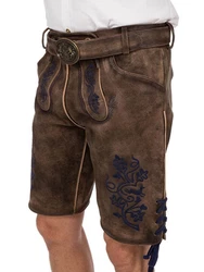 Maddox Trachtenlederhose UTZ Dunkelbraun/Khaki/Braun