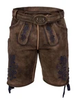 Maddox Trachtenlederhose UTZ Dunkelbraun/Khaki/Braun