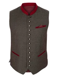 Maddox Trachtenweste ALTENDORF Bordeaux/Dunkelrot/Braun/Rot