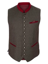 Maddox Trachtenweste ALTENDORF Bordeaux/Dunkelrot/Braun/Rot