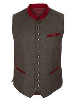 Maddox Trachtenweste ALTENDORF Bordeaux/Dunkelrot/Braun/Rot
