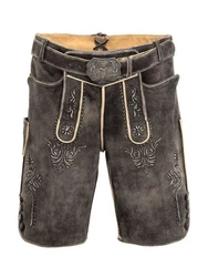Maddox Trachtenlederhose HERMANN Khaki/Schwarz/Beige/Dunkelgrau/Grau/Braun
