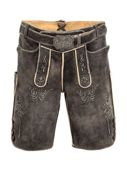 Maddox Trachtenlederhose HERMANN Khaki/Schwarz/Beige/Dunkelgrau/Grau/Braun