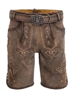 Maddox Trachtenlederhose FELIXSEE Khaki/Braun/Dunkelbraun