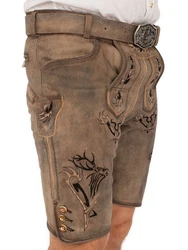 Maddox Trachtenlederhose FELIXSEE Khaki/Dunkelbraun/Braun/Grau/Beige