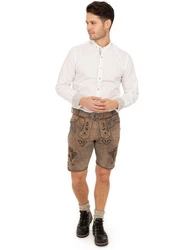 Maddox Trachtenlederhose FELIXSEE Khaki/Dunkelbraun/Braun/Grau/Beige