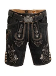 Maddox Trachtenlederhose WALDKREUZ Schwarz/Creme/Dunkelbraun/Blau/Beige/Braun