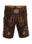 Maddox Trachtenlederhose WALDKREUZ Braun/Dunkelbraun