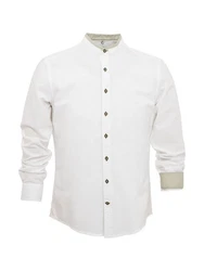 MarJo Trachtenhemd GEORG Weiß/Beige/Creme/Khaki