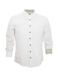 MarJo Trachtenhemd GEORG Weiß/Beige/Creme/Khaki