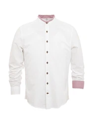MarJo Trachtenhemd GEORG Weiß/Creme/Rosa/Rot