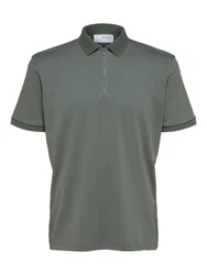 SELECTED HOMME T-Shirt Fave Dunkelgrün/Grün/Grau