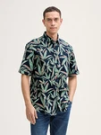 TOM TAILOR Kurzarmhemd Comfort Fit Blau/Dunkelgrün/Grün/Hellblau
