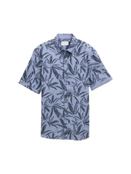 TOM TAILOR Kurzarmhemd Comfort Fit Blau