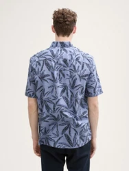 TOM TAILOR Kurzarmhemd Comfort Fit Blau