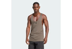 adidas Performance Tanktop WORKOUT STRINGER Khaki/Dunkelgrün/Braun/Grau
