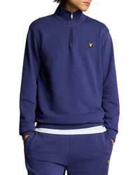Lyle & Scott Sweatshirt 1/4 Zip Herren Dunkelblau/Blau/Lila