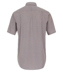 CASAMODA Businesshemd Kurzarm Print Rot/Braun