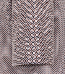 CASAMODA Businesshemd Kurzarm Print Rot/Braun