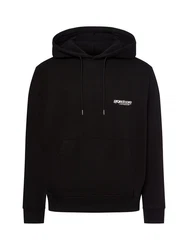 Jack & Jones Hoodie JCOUNION PRINT SWEAT HOOD Schwarz/Dunkelgrau/Dunkelblau