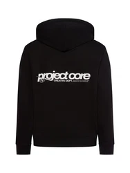 Jack & Jones Hoodie JCOUNION PRINT SWEAT HOOD Schwarz/Dunkelgrau/Dunkelblau