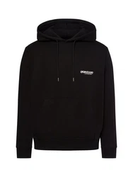 Jack & Jones Hoodie JCOUNION PRINT SWEAT HOOD Schwarz/Dunkelgrau/Dunkelblau