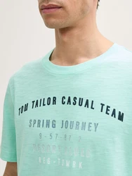TOM TAILOR T-Shirt mit Print Grün/Türkis/Hellgrün