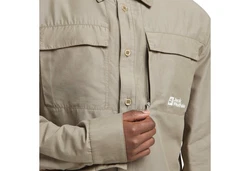Jack Wolfskin Langarmhemd BARRIER LS SHIRT Khaki/Beige