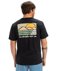 Quiksilver T-Shirt Evo Future Islands Dunkelblau/Schwarz