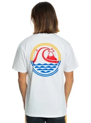 Quiksilver T-Shirt Go Vahine Hellblau/Weiß/Dunkelrot/Grau/Dunkelblau