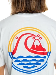 Quiksilver T-Shirt Go Vahine Hellblau/Weiß/Dunkelrot/Grau/Dunkelblau