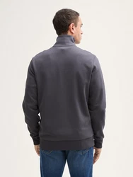 TOM TAILOR Sweatjacke Dunkelgrau/Dunkelblau