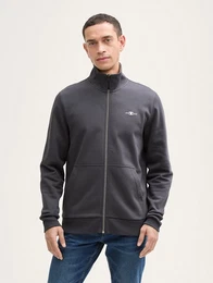 Sweatshirt Sweatjacke mit Stehkragen