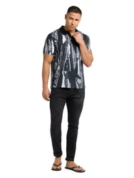 CARLO COLUCCI Poloshirt Schwarz/Grau/Dunkelgrau