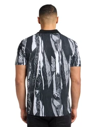 CARLO COLUCCI Poloshirt Schwarz/Grau/Dunkelgrau