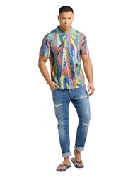 CARLO COLUCCI Poloshirt Mischfarben/Orange/Grau