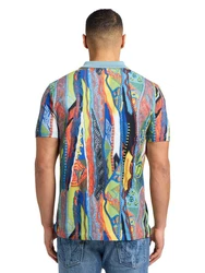 CARLO COLUCCI Poloshirt Mischfarben/Orange/Grau