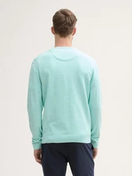 TOM TAILOR Strickpullover mit V-Ausschnitt Grün/Türkis/Hellgrün