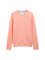 TOM TAILOR Strickpullover Basic Orange/Rosa