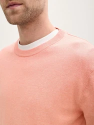 TOM TAILOR Strickpullover Basic Orange/Rosa