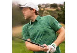 adidas Performance Poloshirt ULTIMATE365 TEXTURED STRIPE Grün/Dunkelgrün