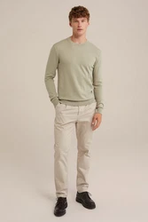 WE Fashion Sweater Khaki/Hellgrün
