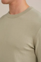 WE Fashion Sweater Khaki/Hellgrün