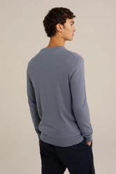 WE Fashion Sweater Grau/Blau/Dunkelblau/Hellblau
