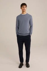 WE Fashion Sweater Grau/Blau/Dunkelblau/Hellblau
