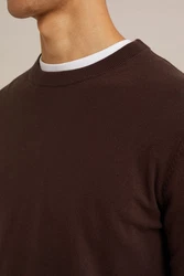 WE Fashion Sweater Dunkelbraun/Braun/Dunkelrot