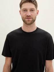 TOM TAILOR T-Shirt Basic T-Shirts  Schwarz