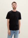 TOM TAILOR T-Shirt Basic T-Shirts  Schwarz
